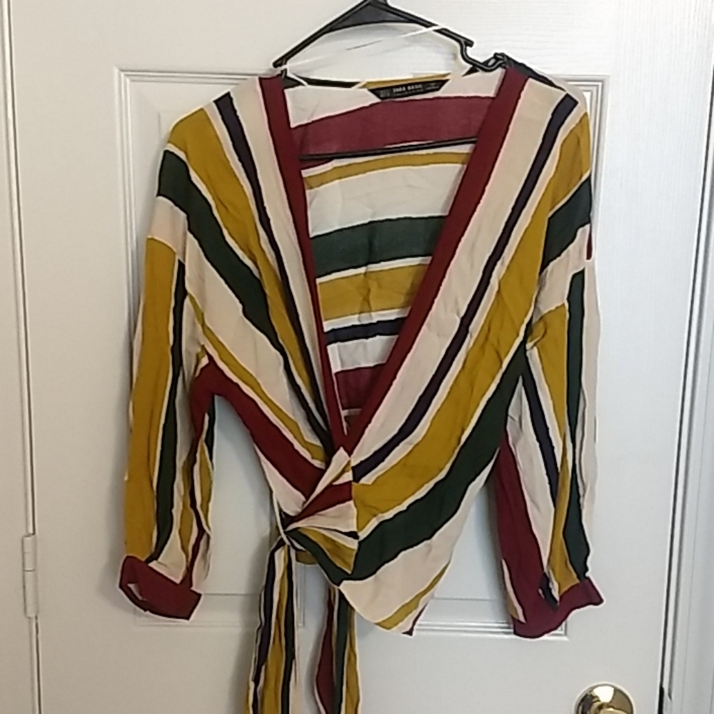 Multi Colored Wrap blouse